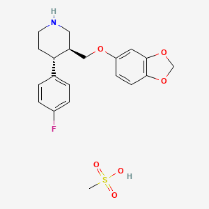 molecular formula C20H24FNO6S B1678478 帕罗西汀甲磺酸盐 CAS No. 217797-14-3