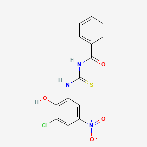 molecular formula C14H10ClN3O4S B1678487 N-[(3-氯-2-羟基-5-硝基苯基)氨基甲酰基]苯甲酰胺 CAS No. 53501-41-0