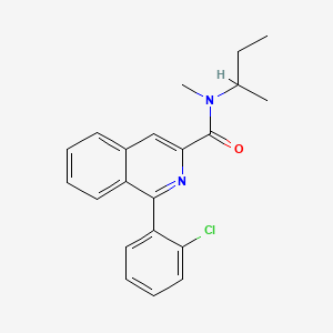 B1678501 1-(2-Chlorophenyl)-N-methyl-N-(1-methylpropyl)-3-isoquinolinecarboxamide CAS No. 85532-75-8