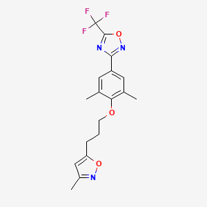 molecular formula C18H18F3N3O3 B1678520 普利康那韦 CAS No. 153168-05-9