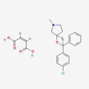molecular formula C22H24ClNO5 B1678549 Pyroxamine Maleate CAS No. 5560-75-8