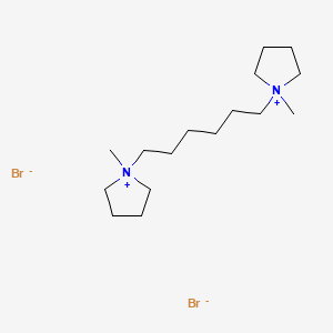 molecular formula C16H34Br2N2 B1678553 Pyrrolidinium, 1,1'-hexamethylenebis(1-methyl-, dibromide CAS No. 13118-09-7
