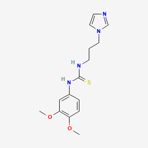 B1678567 1-(3,4-Dimethoxyphenyl)-3-[3-(1h-Imidazol-1-Yl)propyl]thiourea CAS No. 790663-33-1