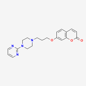 7-(3-(4-(2-Pyrimidinyl)-1-piperazinyl)propoxy)-2H-1-benzopyran-2-one sulfate