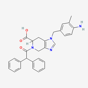 molecular formula C29H28N4O3 B1678601 1-[(4-amino-3-methylphenyl)methyl]-5-(2,2-diphenylacetyl)-6,7-dihydro-4H-imidazo[4,5-c]pyridine-6-carboxylic acid CAS No. 114785-12-5