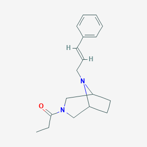 8-Cinnamyl-3-propionyl-3,8-diazabicyclo(3.2.1)octane