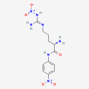 molecular formula C12H17N7O5 B1678662 N(ω)-硝基-L-精氨酸对硝基苯胺 CAS No. 85697-89-8
