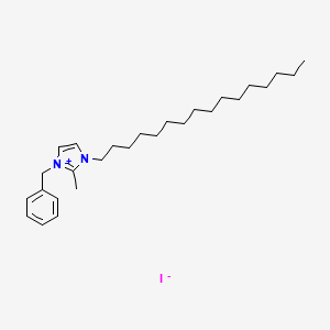 molecular formula C27H45IN2 B1678664 1-苄基-3-十六烷基-2-甲基咪唑鎓碘 CAS No. 278603-08-0