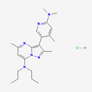 B1678691 3-(6-(Dimethylamino)-4-methylpyridin-3-yl)-2,5-dimethyl-N,N-dipropylpyrazolo[1,5-a]pyrimidin-7-amine hydrochloride CAS No. 195055-66-4