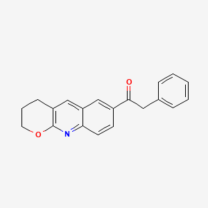 molecular formula C20H17NO2 B1678703 1-(3,4-dihydro-2H-pyrano[2,3-b]quinolin-7-yl)-2-phenylethanone CAS No. 409345-76-2