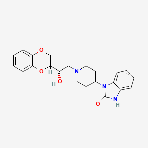 molecular formula C22H25N3O4 B1678707 3-[1-[(2S)-2-(2,3-dihydro-1,4-benzodioxin-3-yl)-2-hydroxyethyl]piperidin-4-yl]-1H-benzimidazol-2-one CAS No. 55806-43-4