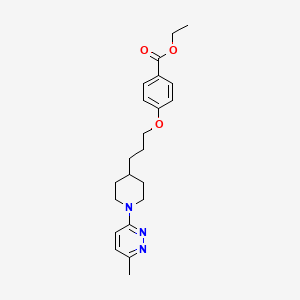 B1678728 (Methylpyridazine piperidine propyloxyphenyl)ethylacetate CAS No. 124436-97-1