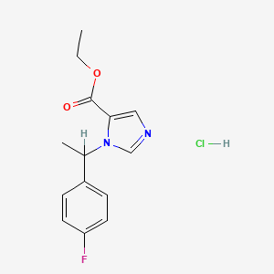 B1678729 Ethyl 1-(1-(4-fluorophenyl)ethyl)-1H-imidazol-5-carboxylate hcl CAS No. 109872-40-4