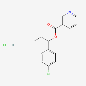 B1678746 1-(p-Chlorophenyl)isobutyl nicotinate hydrochloride CAS No. 10400-20-1
