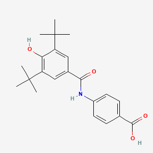 B1678773 4-[(3,5-Di-tert-butyl-4-hydroxybenzoyl)amino]benzoic acid CAS No. 119306-51-3