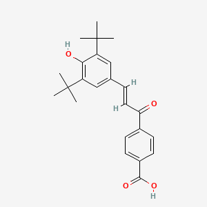 B1678775 4-[(E)-3-(3,5-ditert-butyl-4-hydroxyphenyl)prop-2-enoyl]benzoic acid CAS No. 159359-57-6