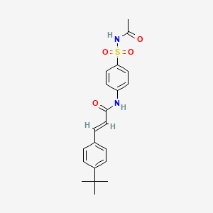 B1678824 (E)-N-[4-(acetylsulfamoyl)phenyl]-3-(4-tert-butylphenyl)prop-2-enamide CAS No. 6105-86-8
