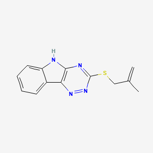 molecular formula C13H12N4S B1678851 3-(2-甲基丙-2-烯基硫烷基)-5H-[1,2,4]三嗪并[5,6-b]吲哚 CAS No. 328023-11-6