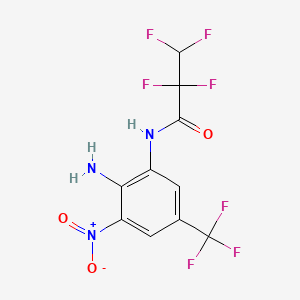 molecular formula HCF2CF2C(O)NHC6H2(NH2)(NO2)CF3<br>C10H6F7N3O3 B1678860 Nifluridide CAS No. 61444-62-0