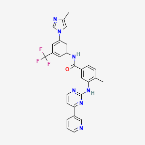 molecular formula C28H22F3N7O B1678881 尼洛替尼 CAS No. 641571-10-0