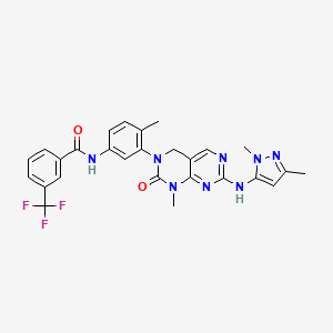 molecular formula C27H25F3N8O2 B1678900 多能素 CAS No. 839707-37-8