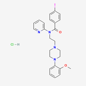 molecular formula C25H28ClIN4O2 B1678906 对甲苯磺酸 p-MPPI CAS No. 220643-77-6