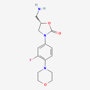 B1678917 (S)-5-(Aminomethyl)-3-(3-fluoro-4-morpholinophenyl)oxazolidin-2-one CAS No. 168828-90-8