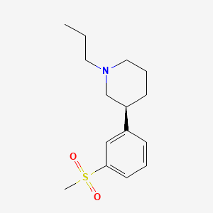 B1678933 Piperidine, 3-(3-(methylsulfonyl)phenyl)-1-propyl-, (S)- CAS No. 146798-66-5