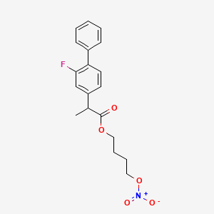 molecular formula C19H20FNO5 B1679000 Nitroflurbiprofen CAS No. 158836-71-6