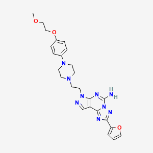 molecular formula C25H29N9O3 B1679076 Preladenant CAS No. 377727-87-2
