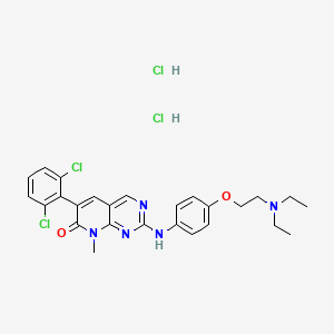 molecular formula C26H29Cl4N5O2 B1679122 PD0166285（二盐酸盐） CAS No. 212391-63-4