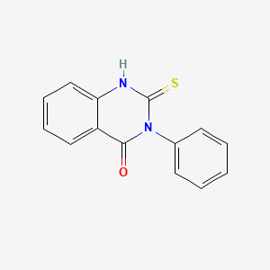 molecular formula C14H10N2OS B1679142 2-巯基-3-苯基-3H-喹唑啉-4-酮 CAS No. 18741-24-7