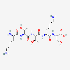 molecular formula C23H45N7O9 B1679292 Lysylthreonylthreonyllysylserine CAS No. 149128-48-3