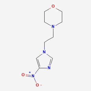 molecular formula C9H14N4O3 B1679318 4-(2-(4-nitro-1H-imidazol-1-yl)ethyl)morpholine CAS No. 6497-78-5