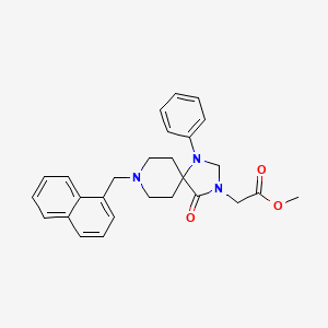 molecular formula C27H29N3O3 B1679360 8-(1-萘甲基)-4-氧代-1-苯基-1,3,8-三氮杂螺[4.5]癸烷-3-乙酸甲酯 CAS No. 250685-44-0