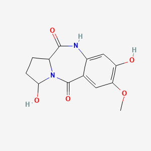 B1679403 3,9-Dihydroxy-2-methoxy-6a,7,8,9-tetrahydro-5H-pyrrolo[2,1-c][1,4]benzodiazepine-6,11-dione CAS No. 132138-94-4