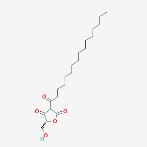 B1679406 (R)-3-Hexadecanoyl-5-hydroxymethyltetronic acid CAS No. 150627-37-5