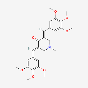 B1679409 (3E,5E)-1-methyl-3,5-bis[(3,4,5-trimethoxyphenyl)methylidene]piperidin-4-one CAS No. 1195795-93-7