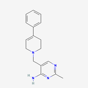 B1679435 2-methyl-5-[(4-phenyl-3,6-dihydro-2H-pyridin-1-yl)methyl]-4-pyrimidinamine CAS No. 189744-46-5