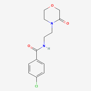 molecular formula C13H15ClN2O3 B1679439 Benzamide, 4-chloro-N-(2-(3-oxo-4-morpholinyl)ethyl)- CAS No. 97221-06-2