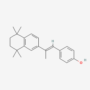 B1679443 Phenol, 4-(2-(5,6,7,8-tetrahydro-5,5,8,8-tetramethyl-2-naphthalenyl)-1-propenyl)-, (E)- CAS No. 110675-48-4