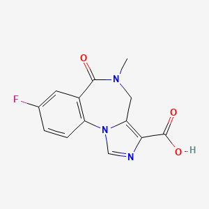 molecular formula C13H10FN3O3 B1679448 氟马西尼酸 CAS No. 84378-44-9