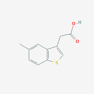 molecular formula C11H10O2S B167946 Benzo(b)thiophene-3-acetic acid, 5-methyl- CAS No. 1735-12-2