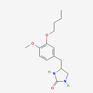 molecular formula C15H22N2O3 B1679462 4-(3-丁氧基-4-甲氧基苄基)-2-咪唑烷酮 CAS No. 29925-17-5