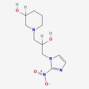 molecular formula C11H18N4O4 B1679475 1-Piperidineethanol, 3-hydroxy-alpha-((2-nitro-1H-imidazol-1-yl)methyl)- CAS No. 82381-67-7