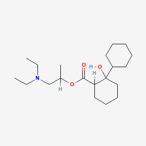 B1679502 1-(Diethylamino)propan-2-yl (1R,2R)-2-cyclohexyl-2-hydroxycyclohexane-1-carboxylate CAS No. 53716-44-2