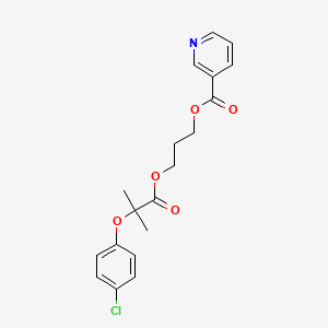 molecular formula C19H20ClNO5 B1679522 Ronifibrate CAS No. 42597-57-9