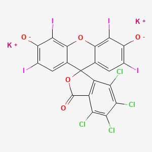 Spiro(isobenzofuran-1(3H),9'-(9H)xanthen)-3-one, 4,5,6,7-tetrachloro-3',6'-dihydroxy-2',4',5',7'-tetraiodo-, dipotassium salt