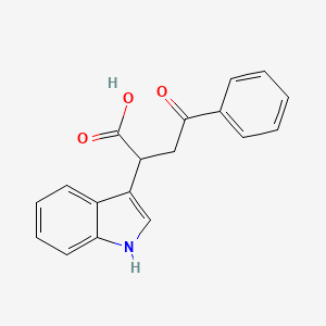 molecular formula C18H15NO3 B1679551 2-(1H-Indol-3-yl)-4-oxo-4-phenylbutanoic acid CAS No. 6266-66-6