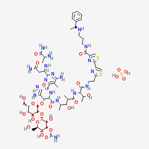 molecular formula C61H90N18O25S3 B1679554 Peplomycin sulfate CAS No. 70384-29-1